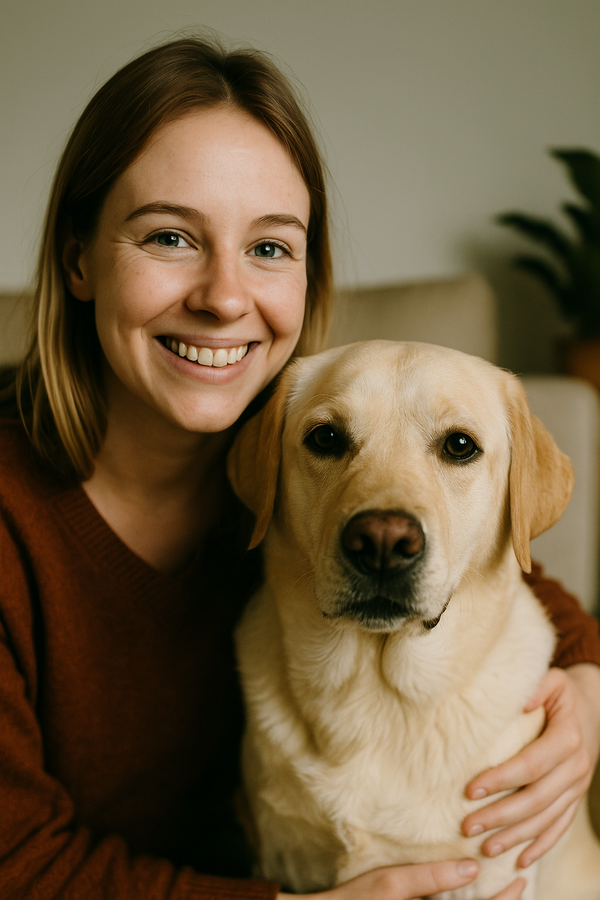 Happy dog from customer review